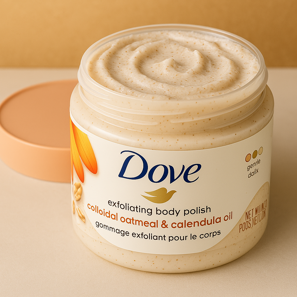 Dove Exfoliating Body Polish Scrub with Oatmeal & Calendula Oil