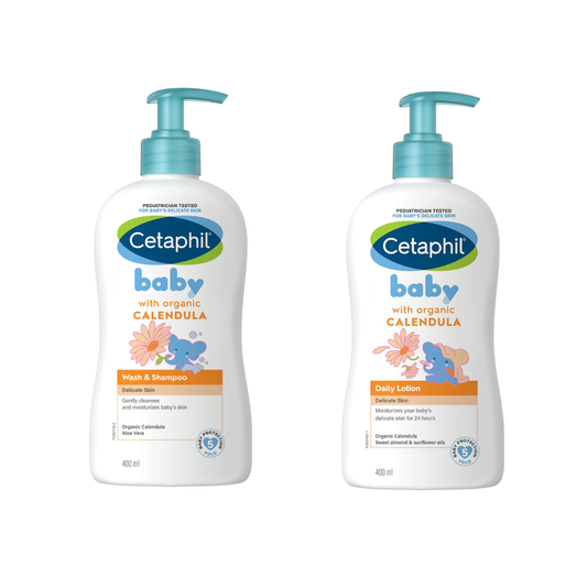 Cetaphil Baby Wash and Shampoo & Baby lotion with Organic Calendula