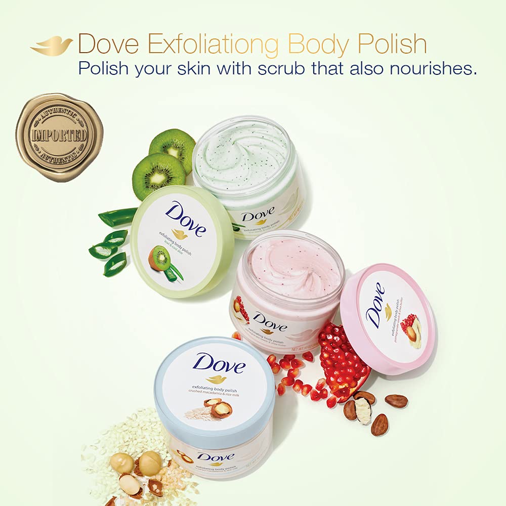 Dove Body Polish Exfoliating Scrub with Kiwi Seeds and Aloe Vera