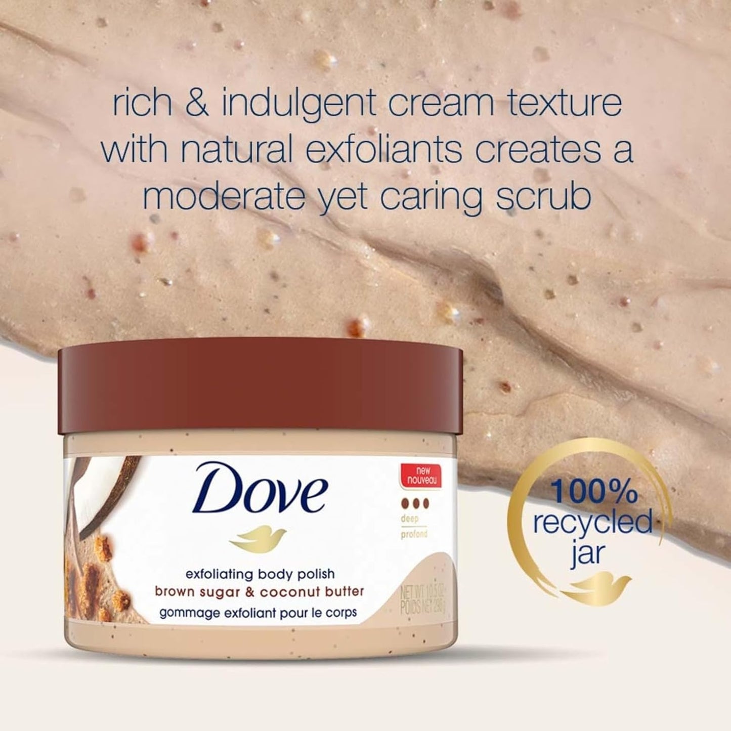 Dove Exfoliating Body Polish Scrub with Brown Sugar & Coconut Butter