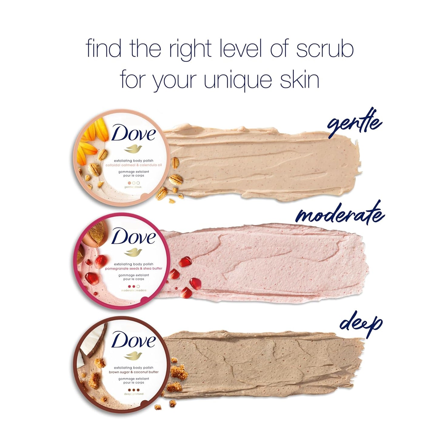 Dove Exfoliating Body Polish Scrub with Oatmeal & Calendula Oil