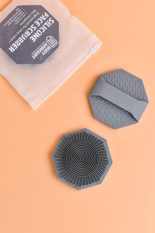 Body Armoury Silicone Face scrubber -Grey