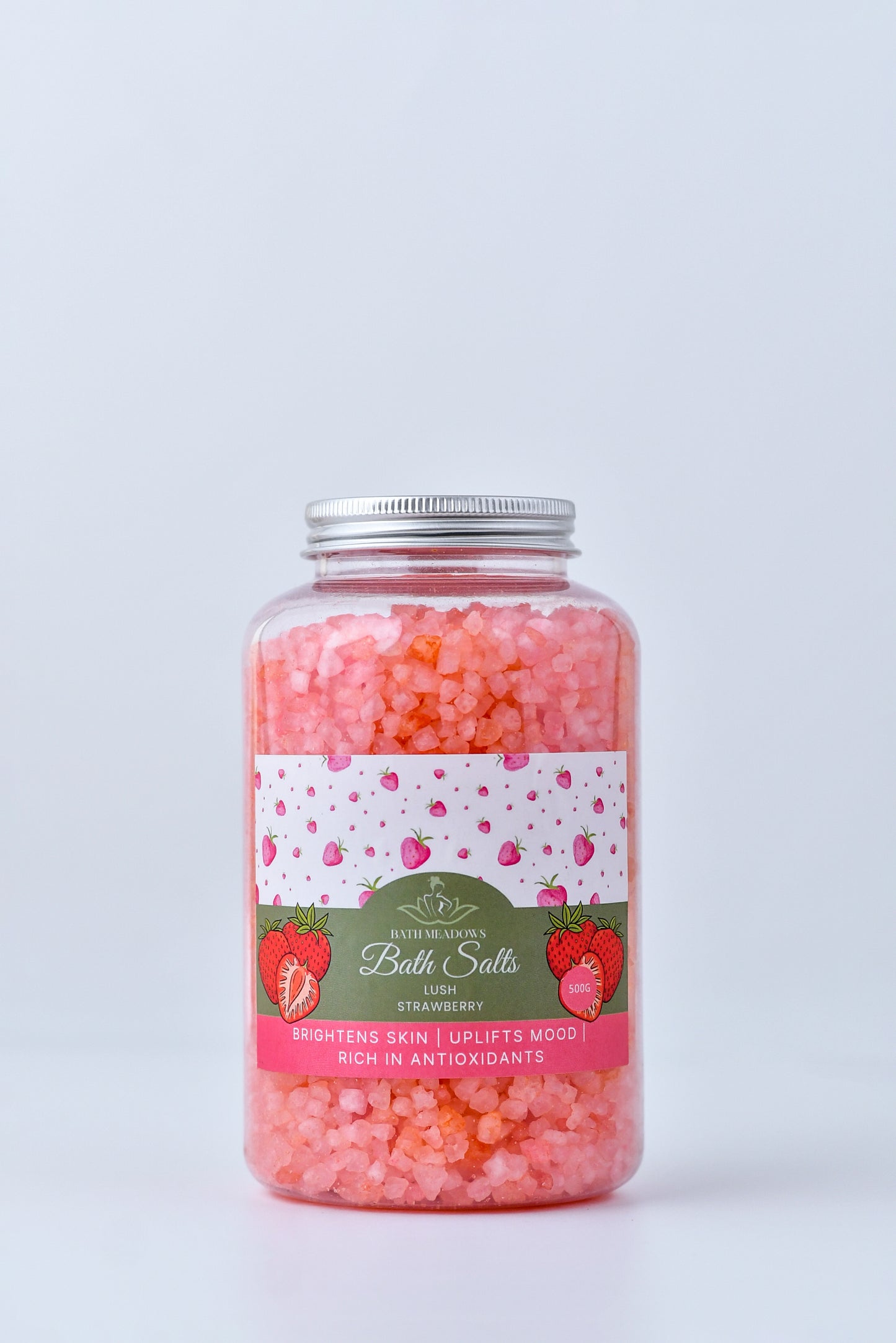 Bath Meadows Lush Strawberry Bath Salts