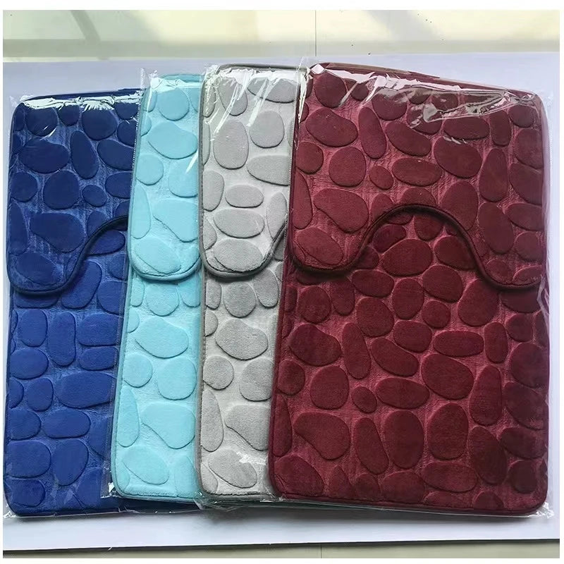 Bathroom mats sets of 2 or 3 pcs(1 Toilet cover, bottom toilet mat or 1 bathroom mat)