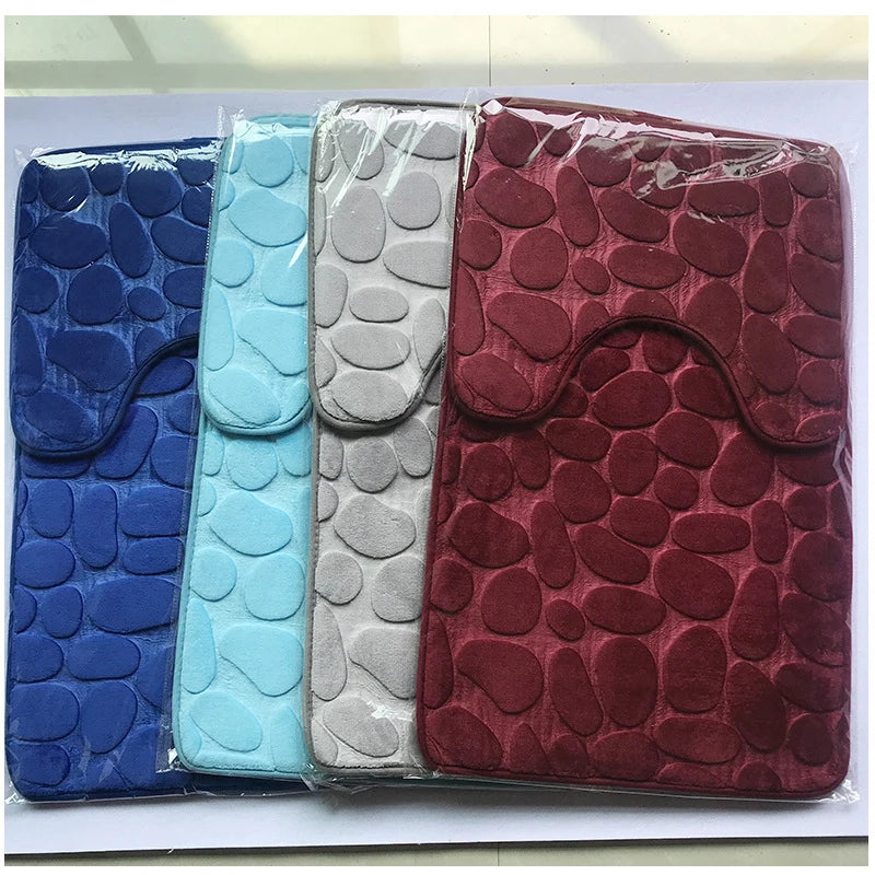 Bathroom mats sets of 2 or 3 pcs(1 Toilet cover, bottom toilet mat or 1 bathroom mat)