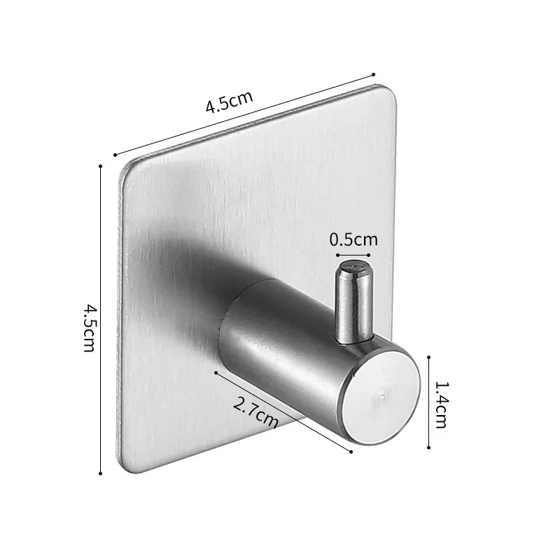 Self adhesive bathroom hooks