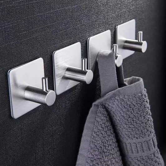 Self adhesive bathroom hooks