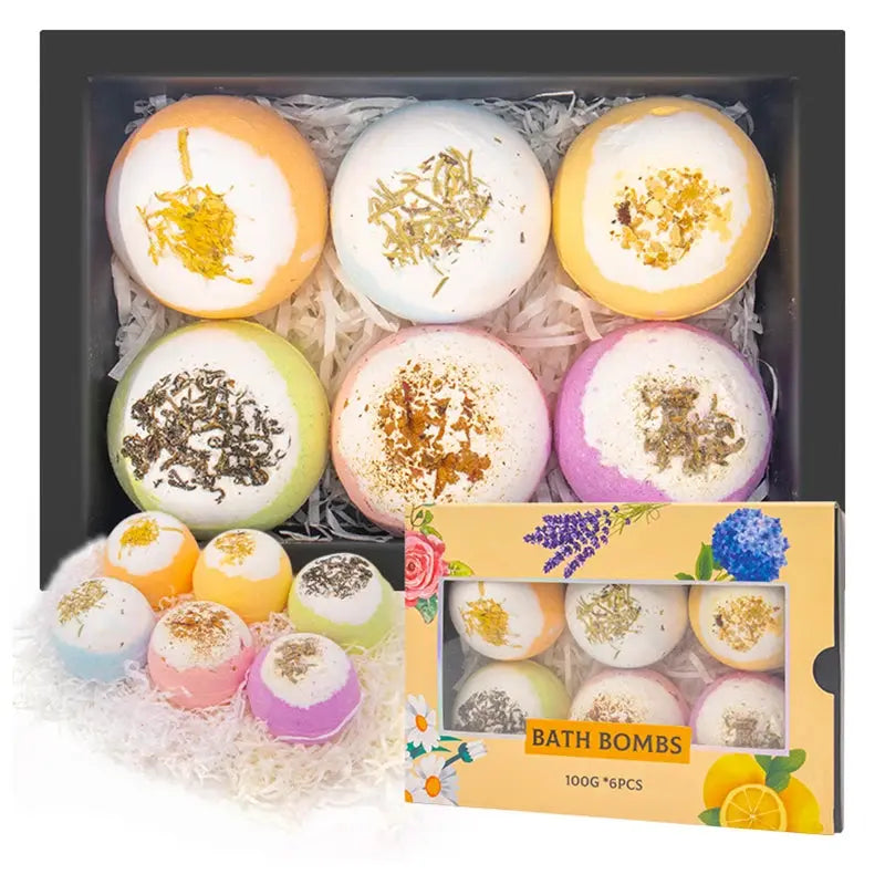 Dry Flower Bath bomb Gift Set(6 Bath Bombs) NOVARA KE