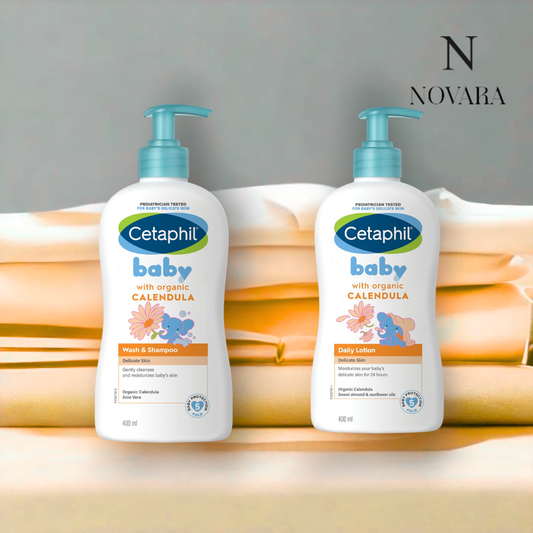 Cetaphil Baby Wash and Shampoo & Baby lotion with Organic Calendula