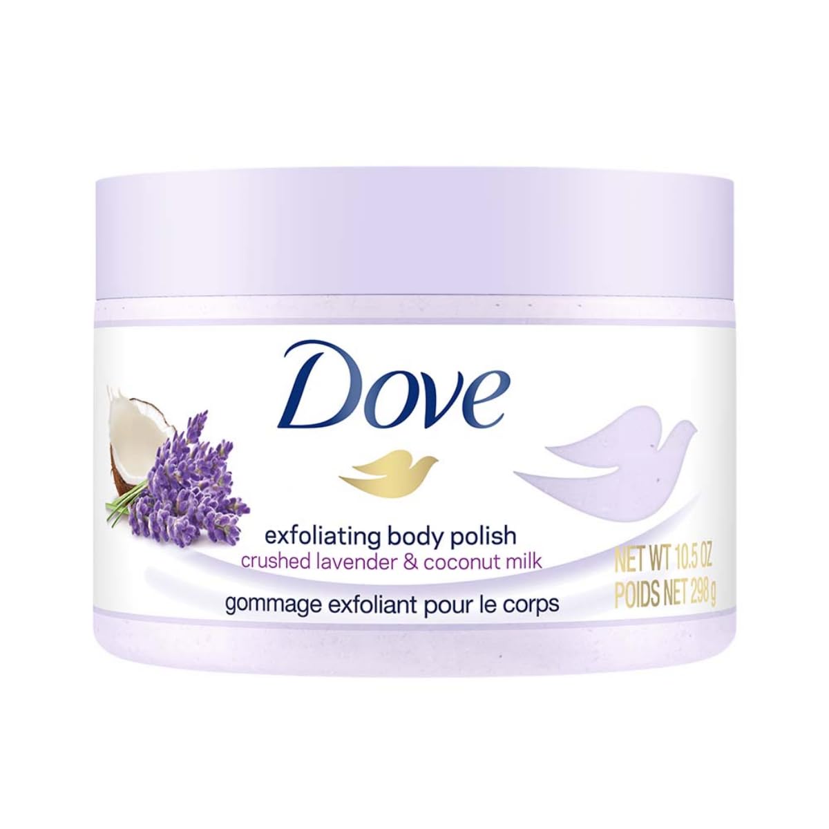 Dove Exfoliating Body Polish Scrub with Crushed Lavender & Coconut Milk