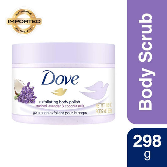 Dove Exfoliating Body Polish Scrub with Crushed Lavender & Coconut Milk
