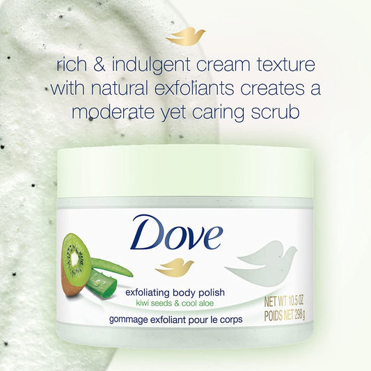 Dove Body Polish Exfoliating Scrub with Kiwi Seeds and Aloe Vera