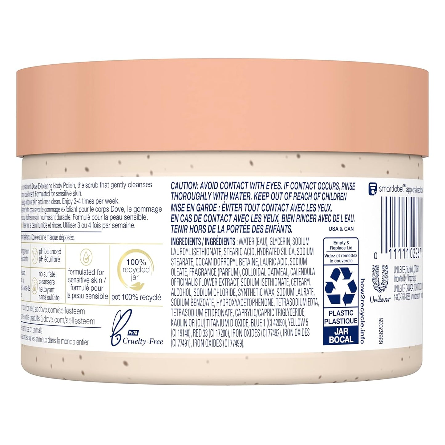 Dove Exfoliating Body Polish Scrub with Oatmeal & Calendula Oil