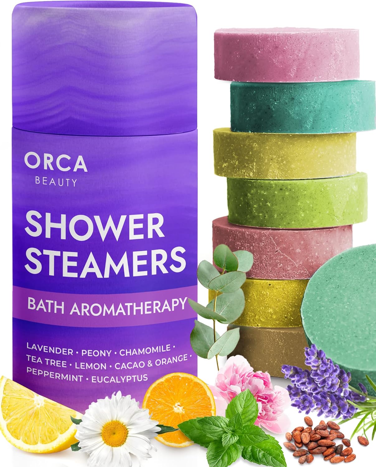 Shower Steamers Aromatherapy - Relaxation Gifts for Women, Unique Spa Gifts (Variety Pack Scent 8PC)