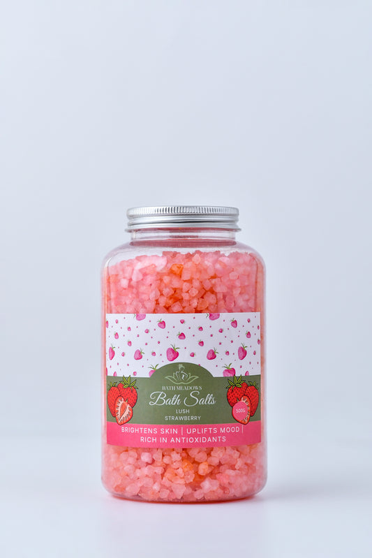 Bath Meadows Lush Strawberry Bath Salts