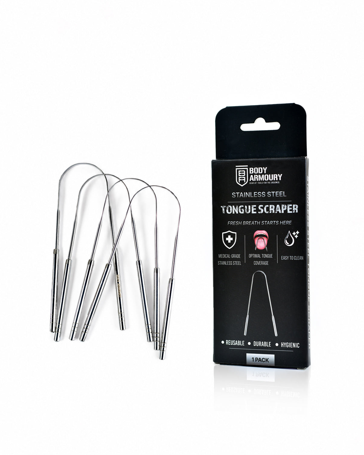 Body Armoury Stainless Steel Tongue Scraper - Oral care - Body Armoury - Nairobi - Kenya