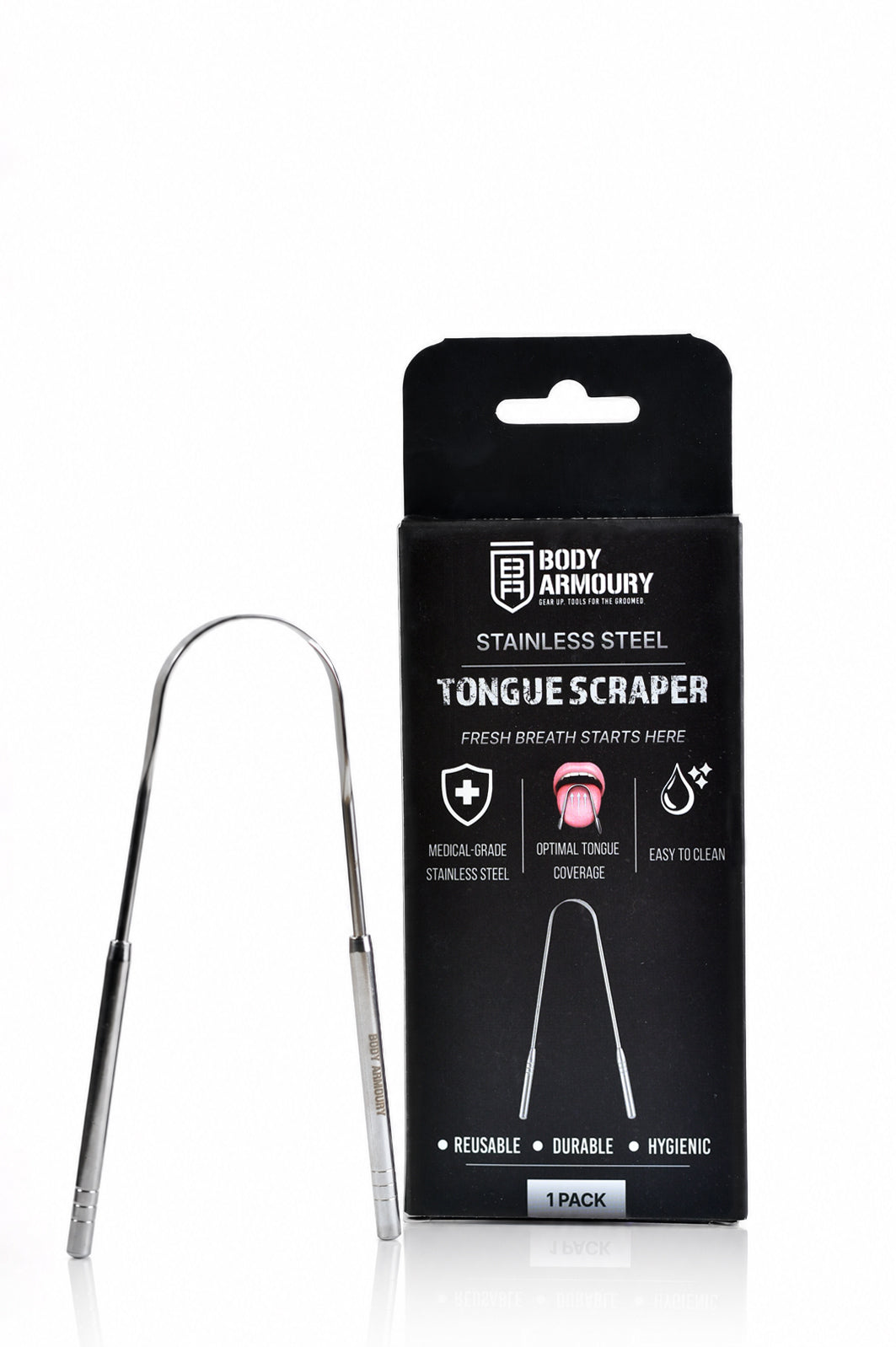 Body Armoury Stainless Steel Tongue Scraper - Oral care - Body Armoury - Nairobi - Kenya