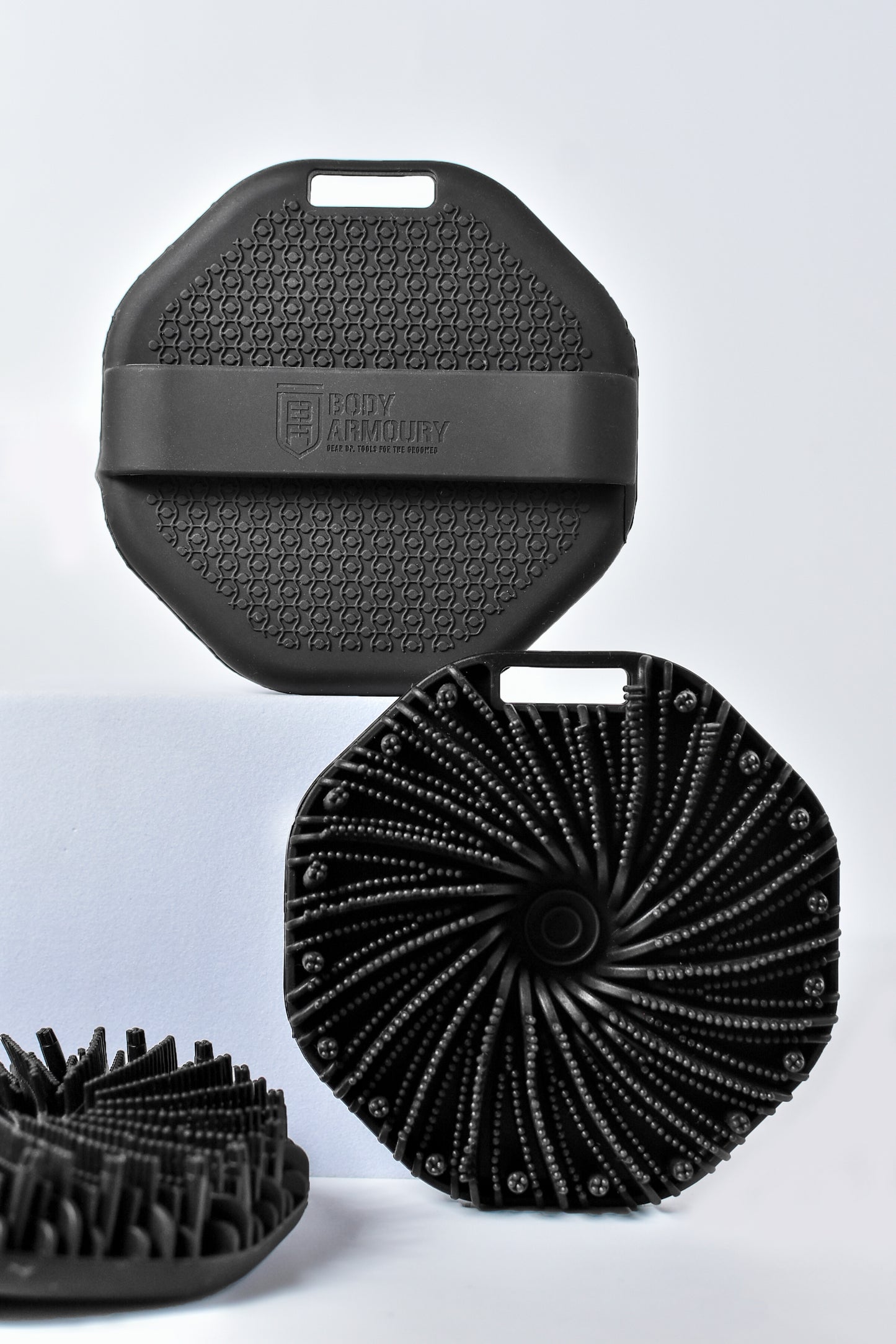 Body Armoury Black  Body Scrubber — Gear Up. Scrub Strong.