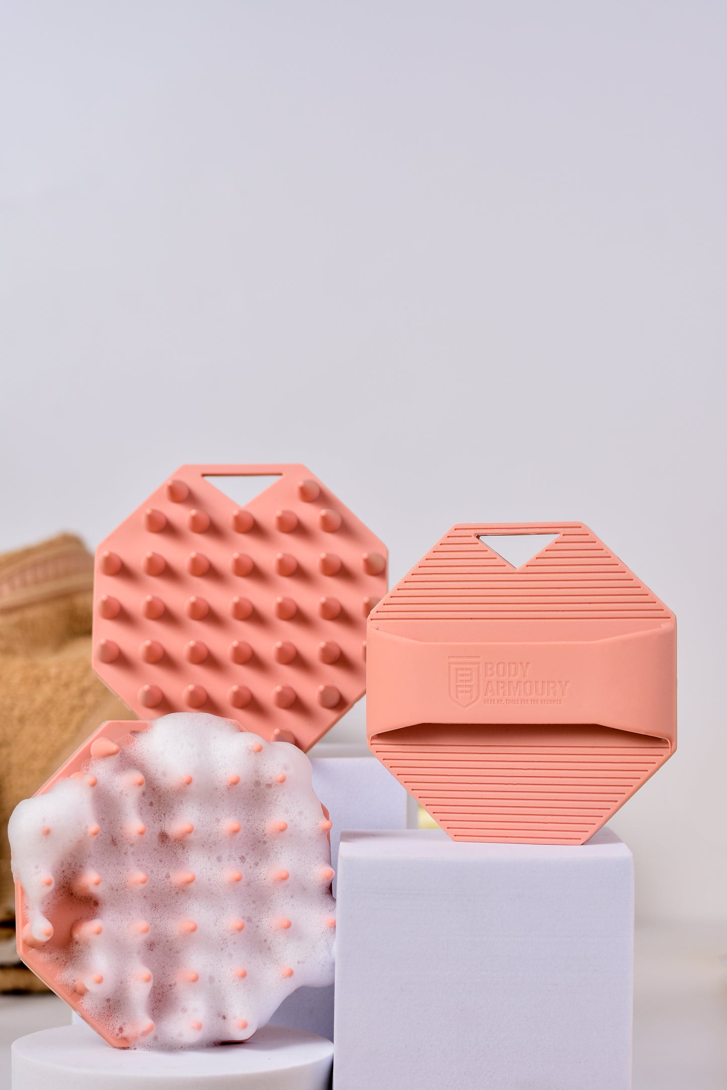 Body Armoury Silicone Scalp Scrubber - Pink