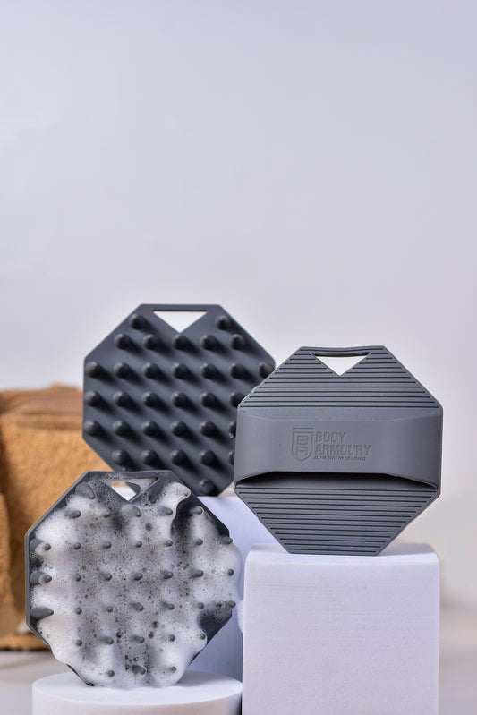 Body Armoury Silicone Scalp Scrubber - Grey