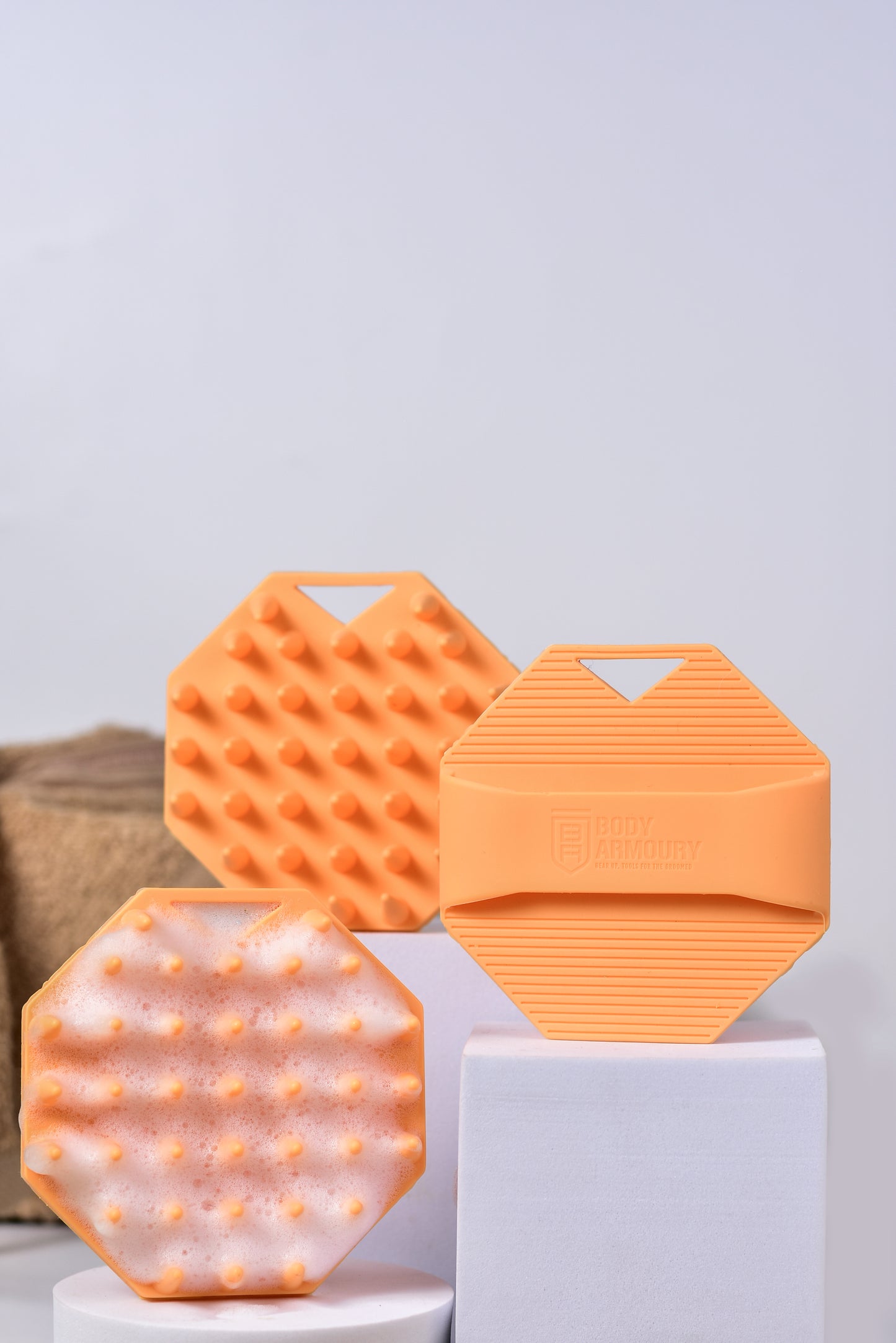 Body Armoury Silicone Scalp Scrubber - Orange
