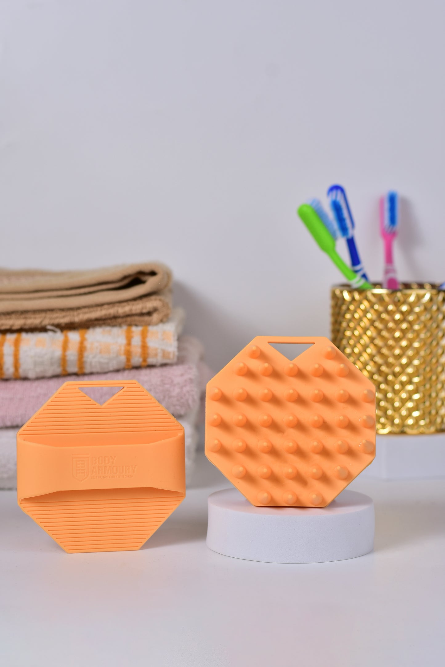 Body Armoury Silicone Scalp Scrubber - Orange