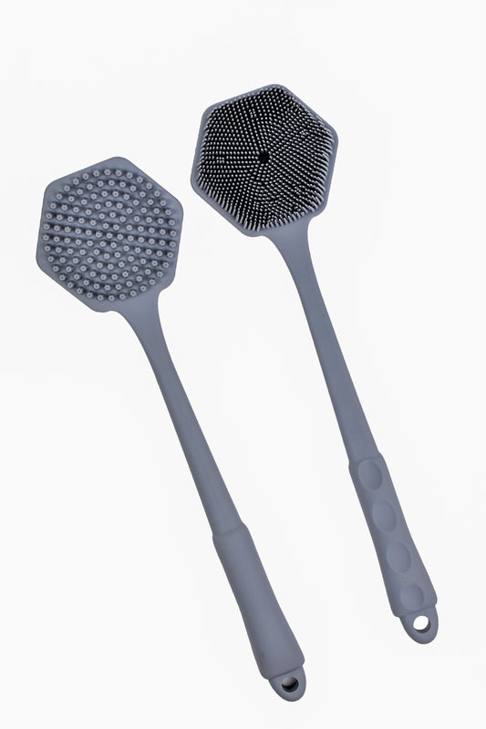 Body Armoury Silicone Back Scrubber (Grey)