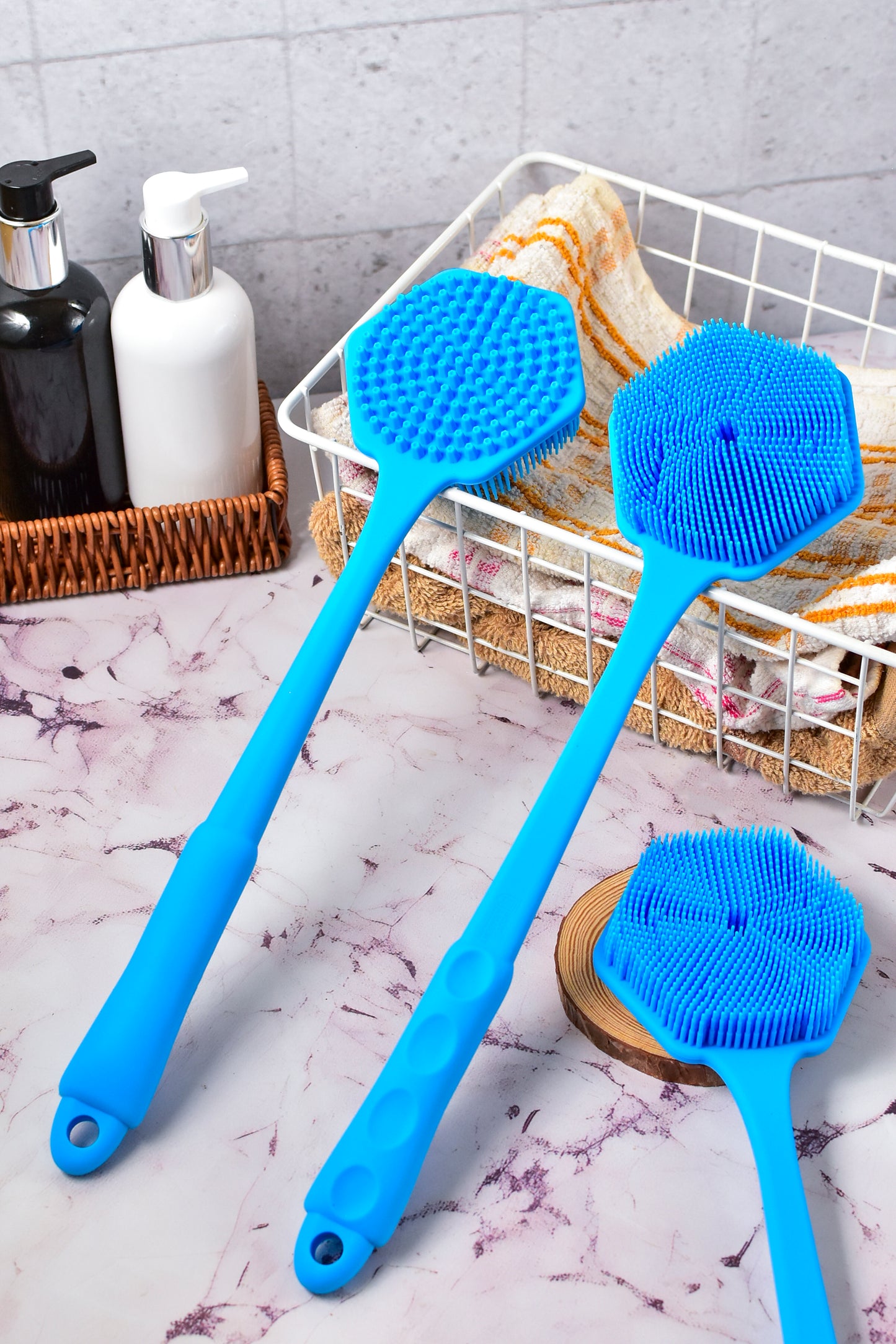 Body Armoury Silicone Back Scrubber (Blue)