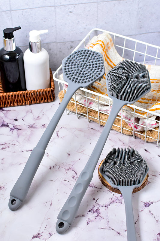 Body Armoury Silicone Back Scrubber (Grey)