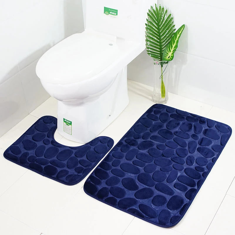 Bathroom mats sets of 2 or 3 pcs(1 Toilet cover, bottom toilet mat or 1 bathroom mat)