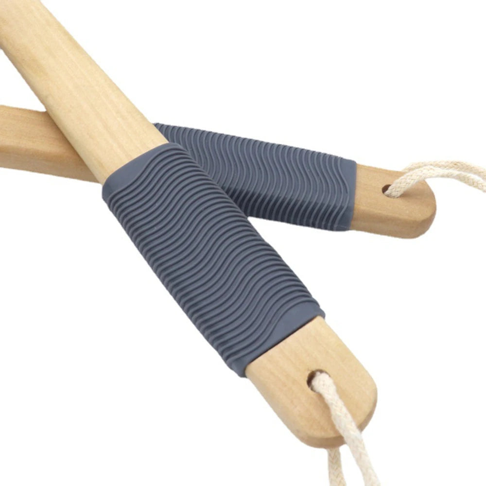 Black Bamboo Bathing Loofah with handle