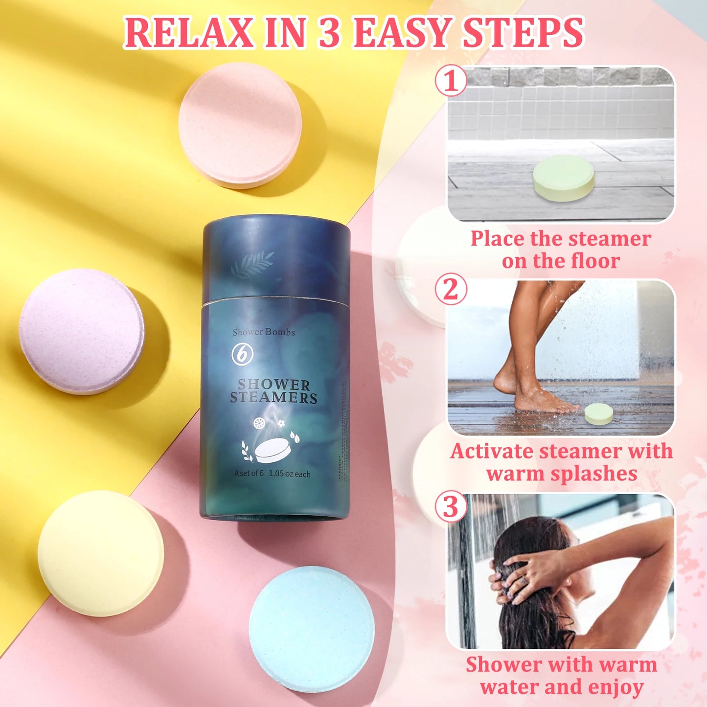 Shower Steamers with Organic & Natural Fragrance