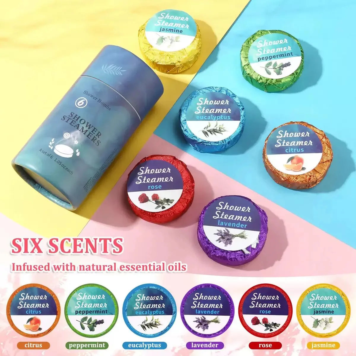 Shower Steamers with Organic & Natural Fragrance